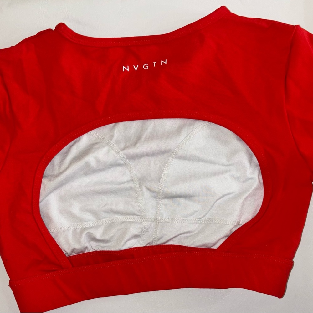 NVGTN Vibrant Red Activewear Top